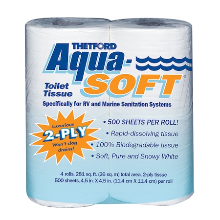 Thetford Thetford 03300 Aqua-Soft Toilet Tissue - 2-Ply, 4-Pack 03300